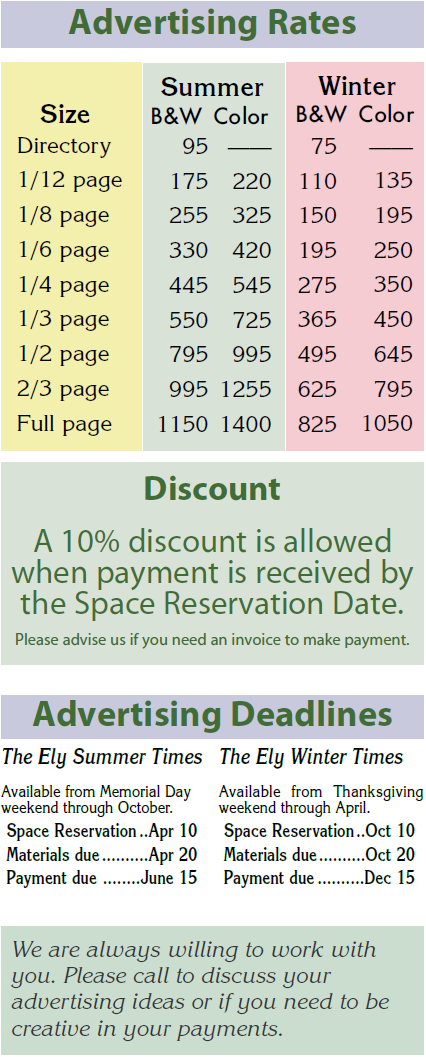 Advertising Rates Raven Words Press